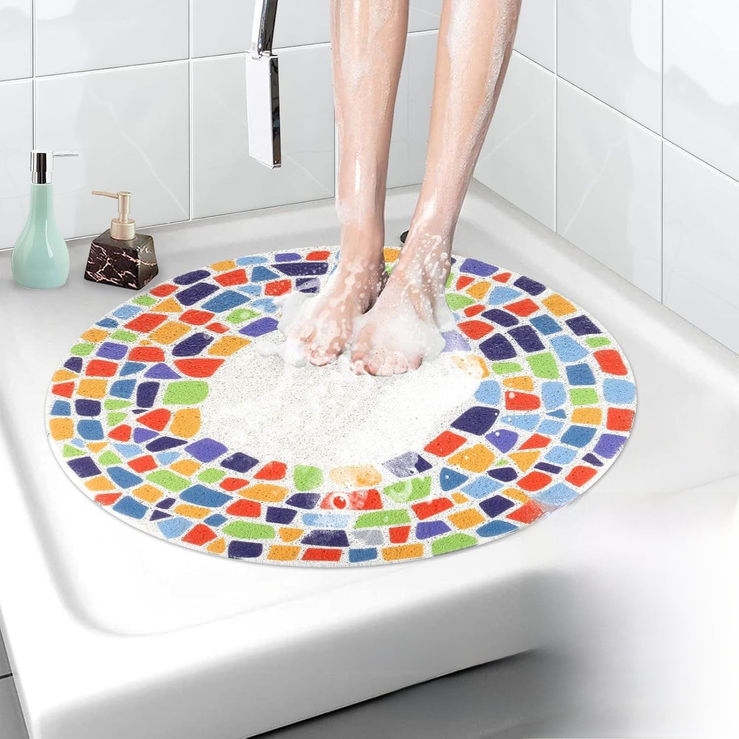 Hollow-Out Silk Loop Bathroom Anti-Slip Mat
