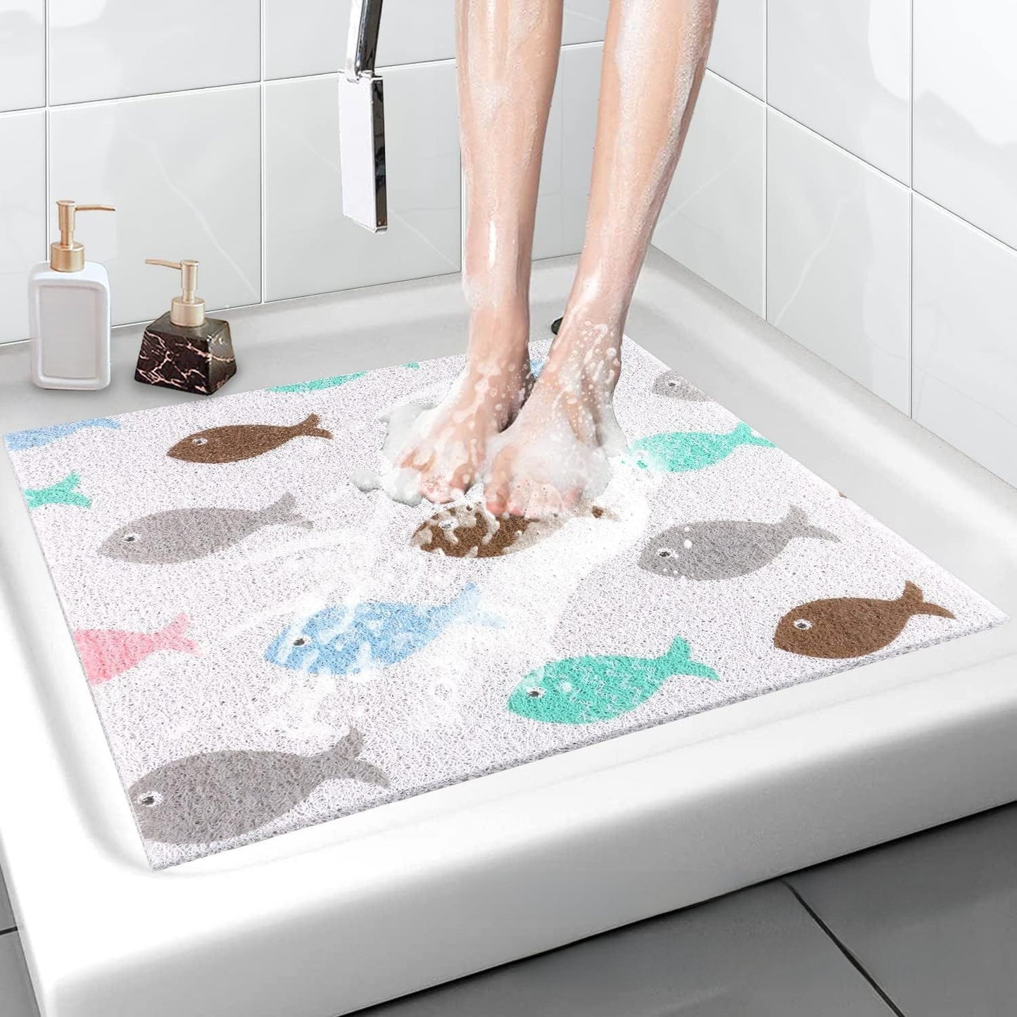 Hollow-Out Silk Loop Bathroom Anti-Slip Mat
