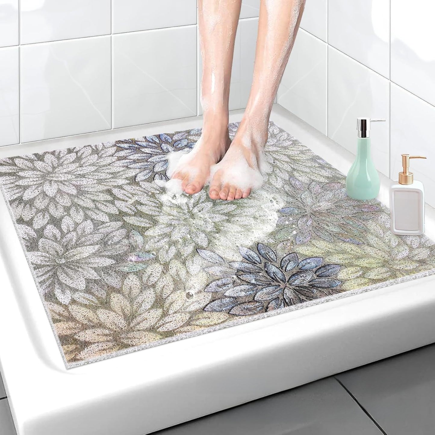 Hollow-Out Silk Loop Bathroom Anti-Slip Mat