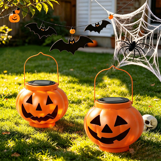 Solar Halloween Pumpkin Lantern Outdoor Garden Decoration