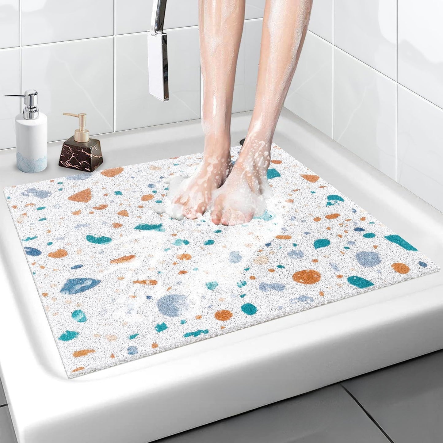Hollow-Out Silk Loop Bathroom Anti-Slip Mat