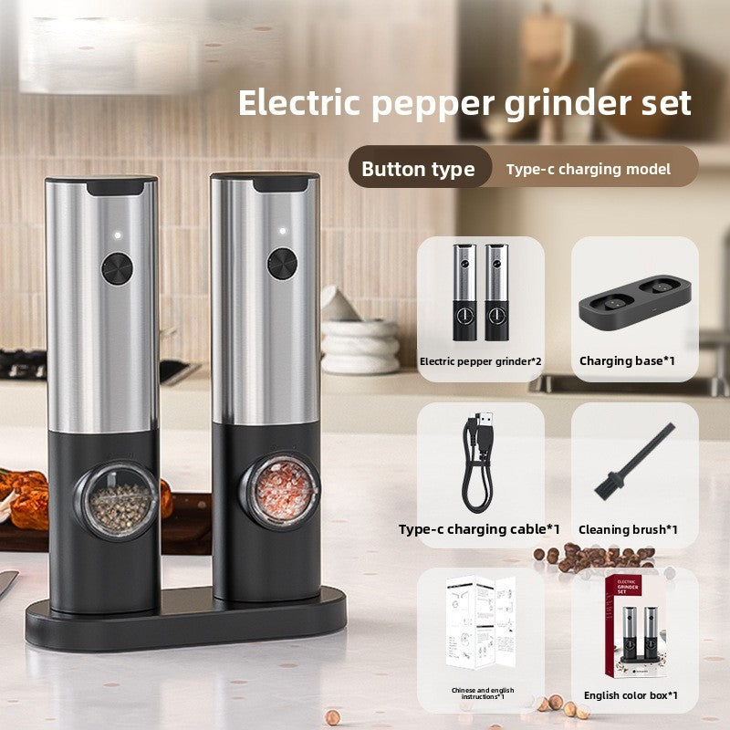 Household Electric Pepper Grinder Spice Salt Mill Grinding Tool