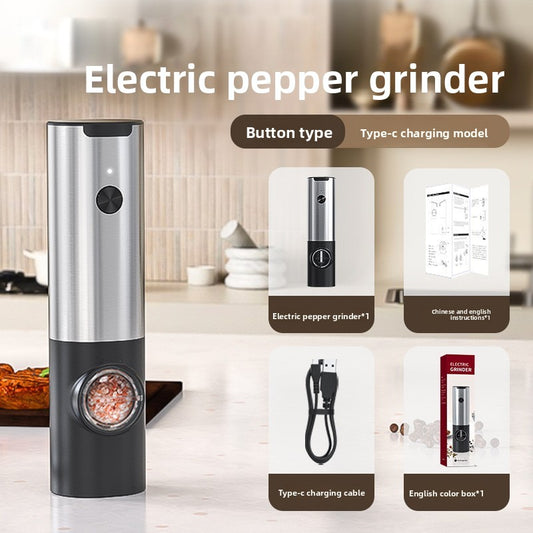 Household Electric Pepper Grinder Spice Salt Mill Grinding Tool