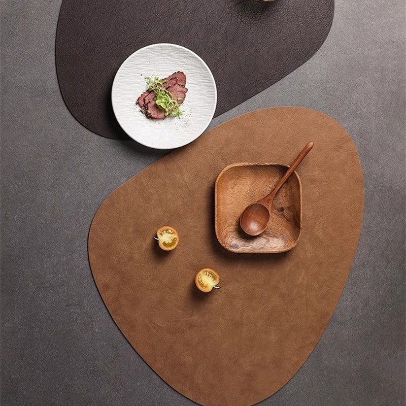 NordicDrop | Double-Sided Faux Leather Placemats | Non-Slip & Heat Resistant