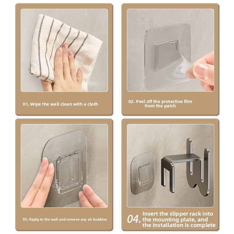 Bathroom Slipper Rack Wall-Mounted