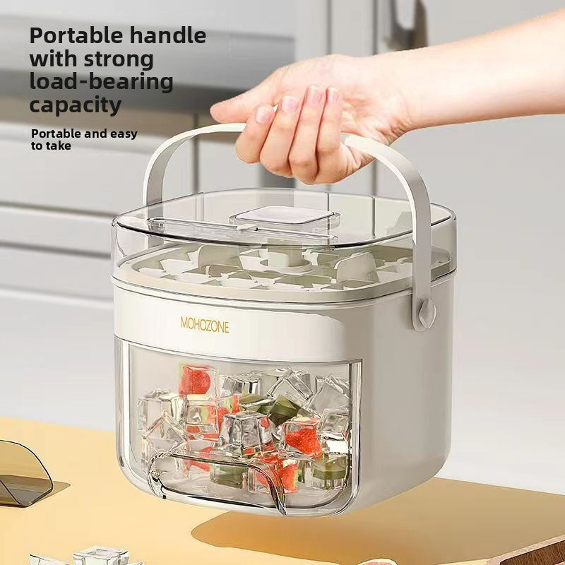 Press Type Ice Tray Mold with Ice Shovel